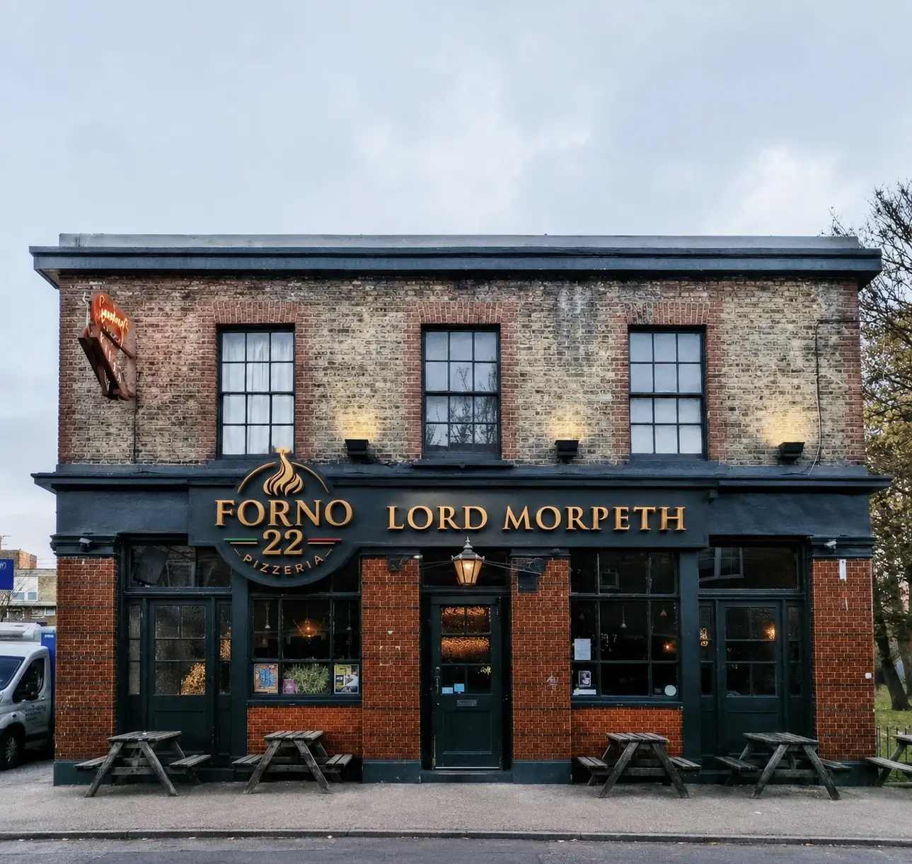 Traditional East End pub interior similar to The Lord Morpeth in Bow